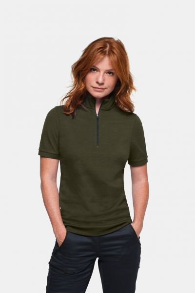 HAKRO Zip-Shirt Piqué MIKRALINAR® ECO Damen